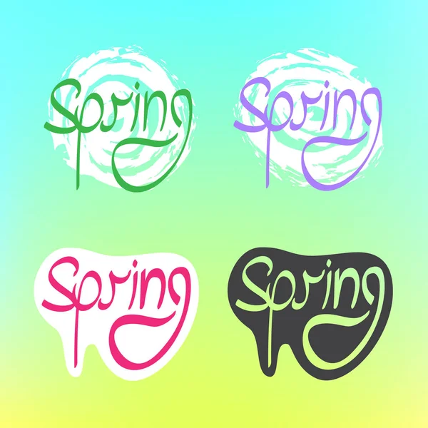 Spring text color background — Stock Vector