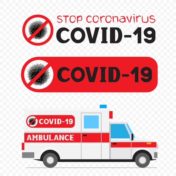 Covid-19 stop coronavirus sign symbol — Stock Vector