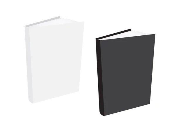 White and black book template — Stockvektor