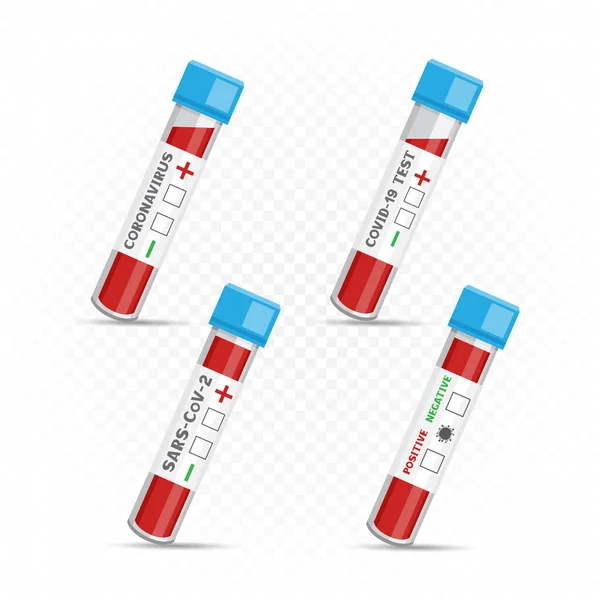 Covid-19 coronavirus medical test — Stock Vector
