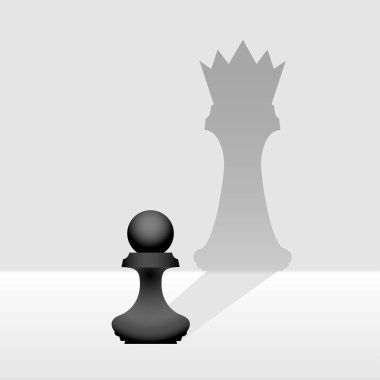 pawn dreams of becoming king clipart