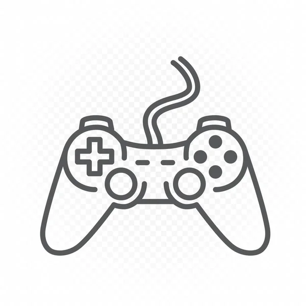 Computergamepad-Zeilensymbol — Stockvektor