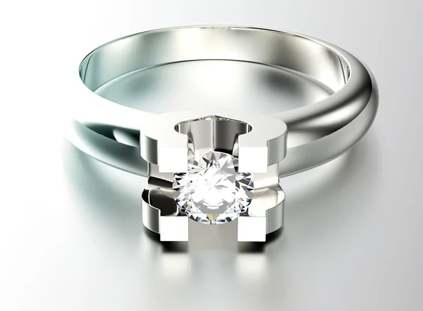 Ring met diamant — Stockfoto