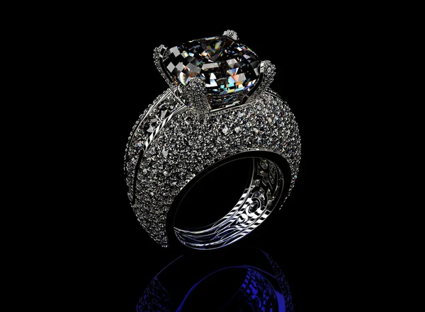 Ring mit Diamanten — Stockfoto