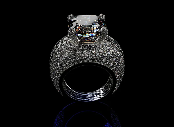 Prsten s diamanty — Stock fotografie