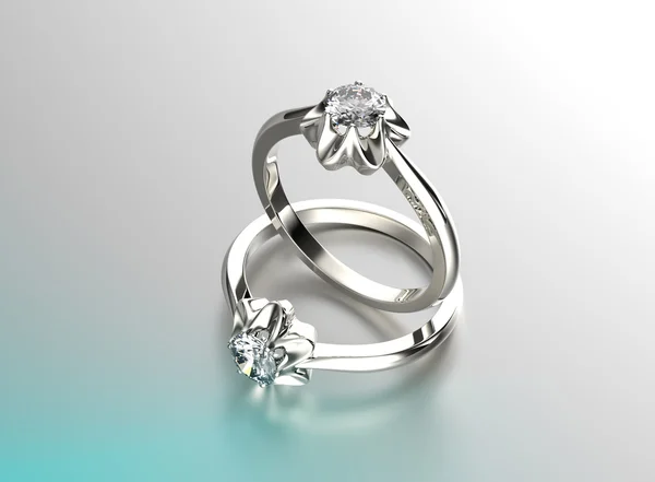 Anéis com diamantes — Fotografia de Stock