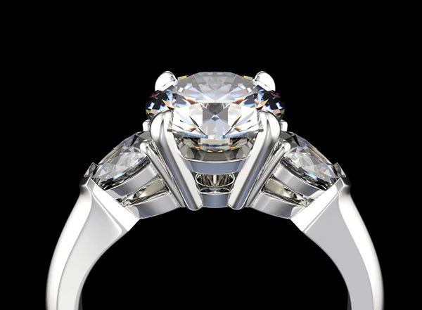 Кільця з діамантами — стокове фото
