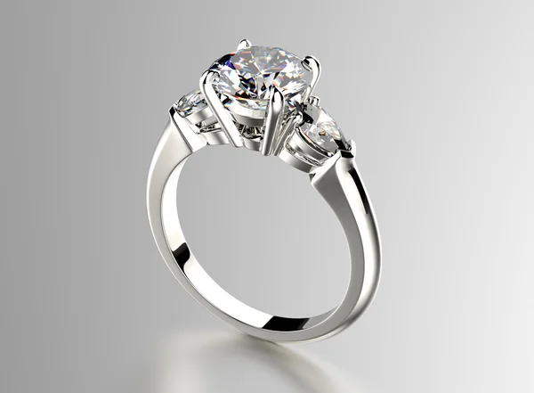 Кольцо с алмазами — стоковое фото