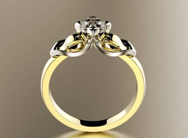 elegant ring with gem clipart