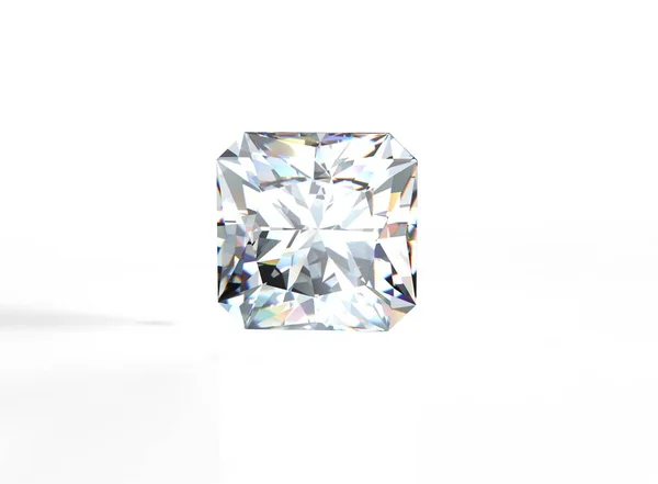 Diamante sobre fundo branco. — Fotografia de Stock