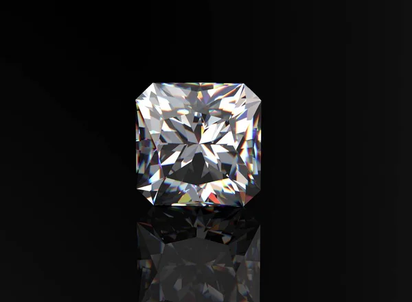 Diamond on Black Background. — Stock Photo, Image