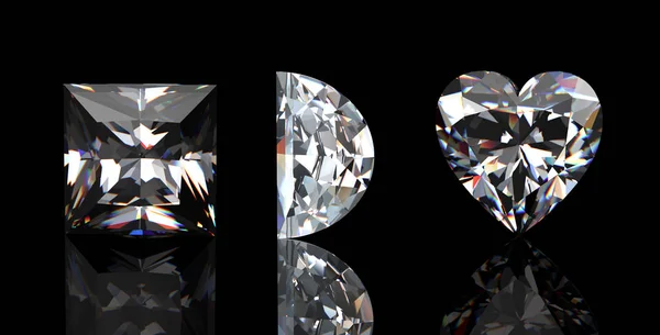 Diamanten mit zwölf Formen — Stockfoto