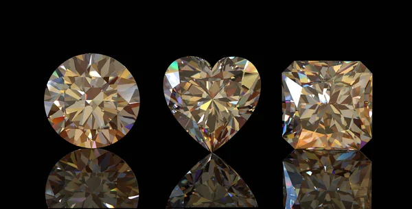 Diamantes definir doze formas — Fotografia de Stock