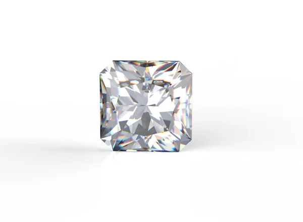 Diamant op witte achtergrond. — Stockfoto