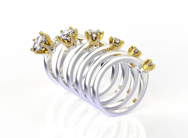 Ring with Diamonds. Jewelry background. — Stock Photo, Image