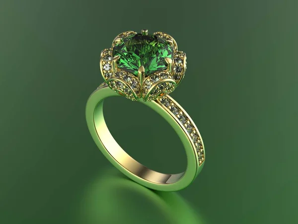 Ring with gemstones. Jewelry background. — Stock Photo, Image