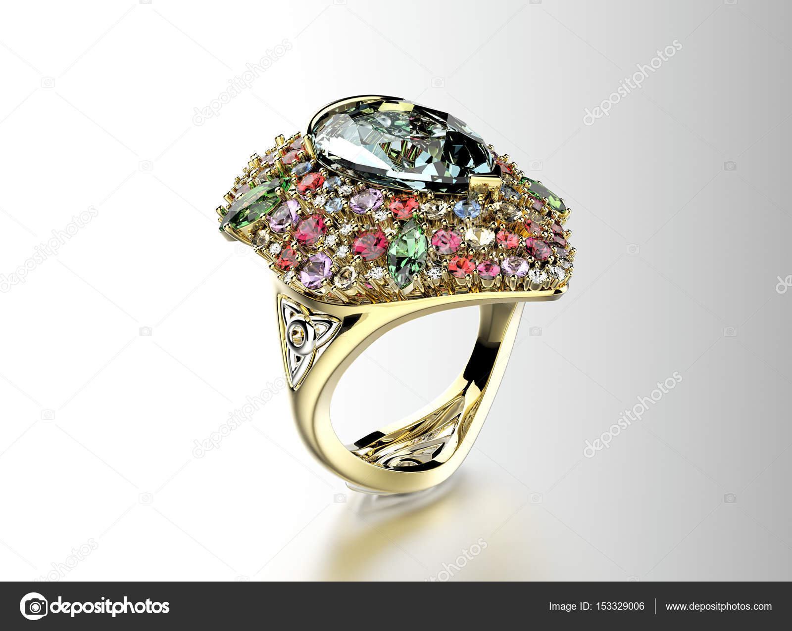 Freehand drawing engagement ring illustration Stock Photo by  ©Bluehousestudio 139728202