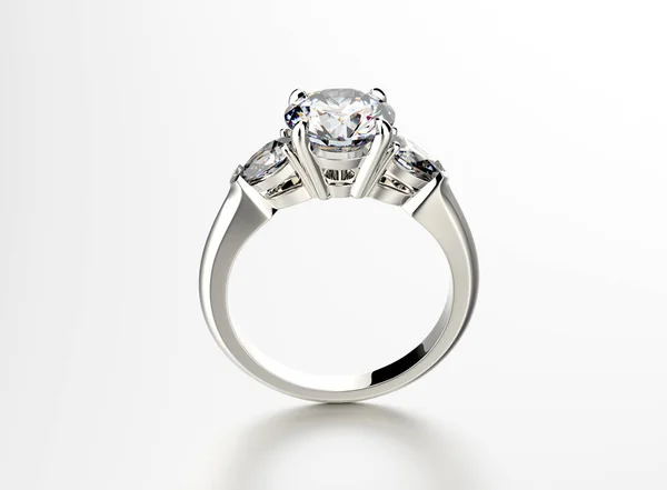 3D ilustracja złoty pierścień z Diamond. Biżuteria tło — Zdjęcie stockowe