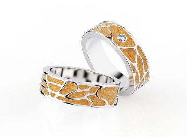 3D çizim altın yüzük. Takı arka plan. Moda erişim