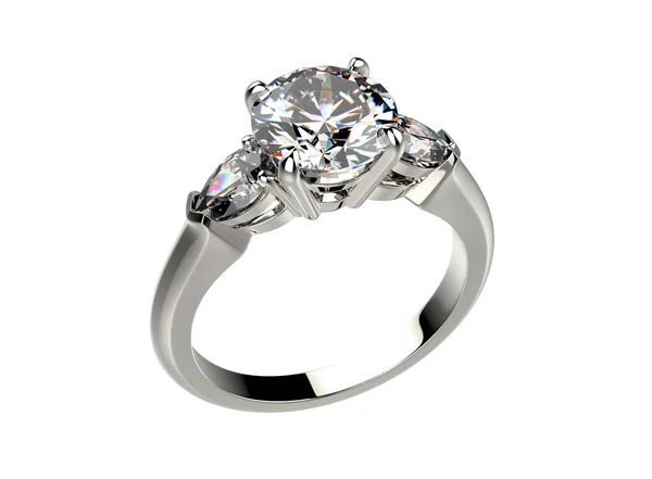 Gold ring with gemstone — Stock Photo, Image