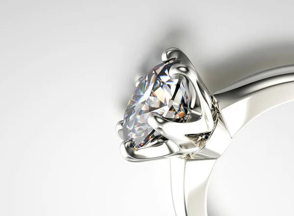 3D иллюстрация золотое кольцо с драгоценным камнем. Ювелирные украшения. Fas — стоковое фото