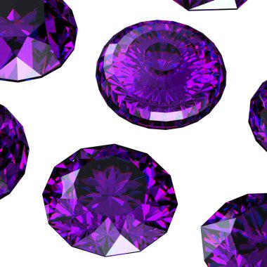 Arka plan ile birçok farklı gemstones kümesi. Ametist