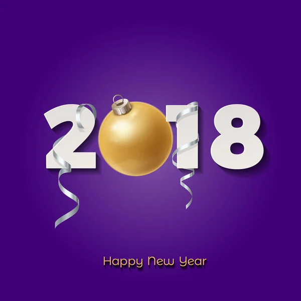 Šťastný nový rok 2018 pozadí — Stockový vektor