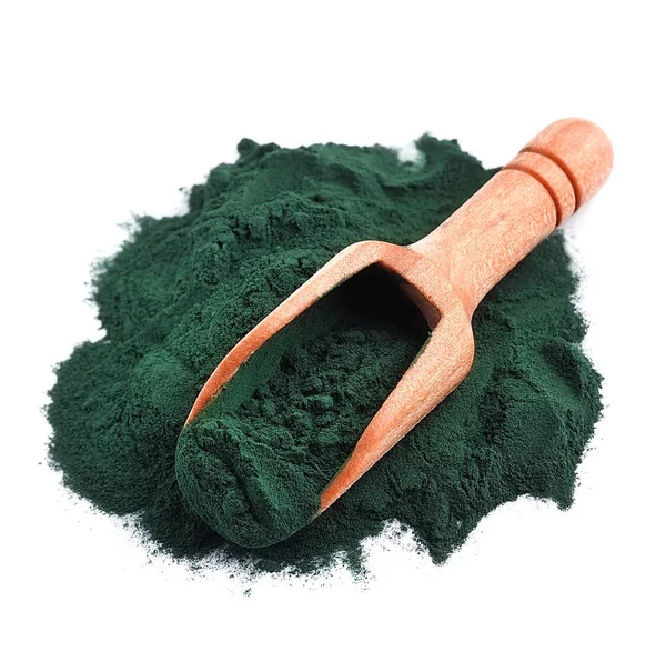 Organic spirulina algae powder — Stock Photo, Image