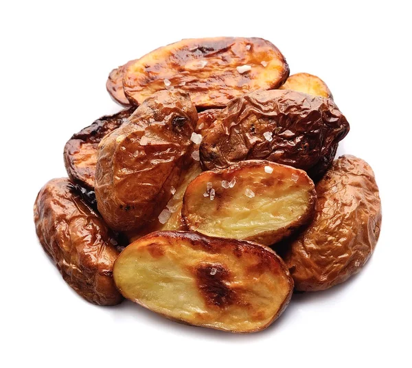 Baked potatoes with coarse salt — Stock Photo, Image