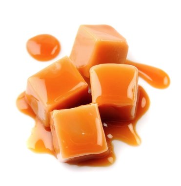 Karamelli şeker yakın çekim..