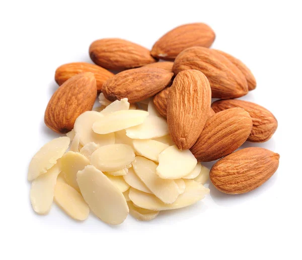 Almonds nuts with cereal almonds — Stock Photo, Image