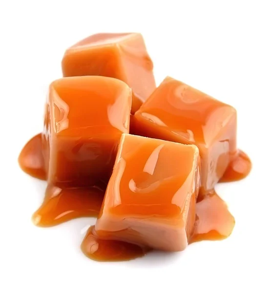 Caramel candies isolated . — Stock Photo, Image