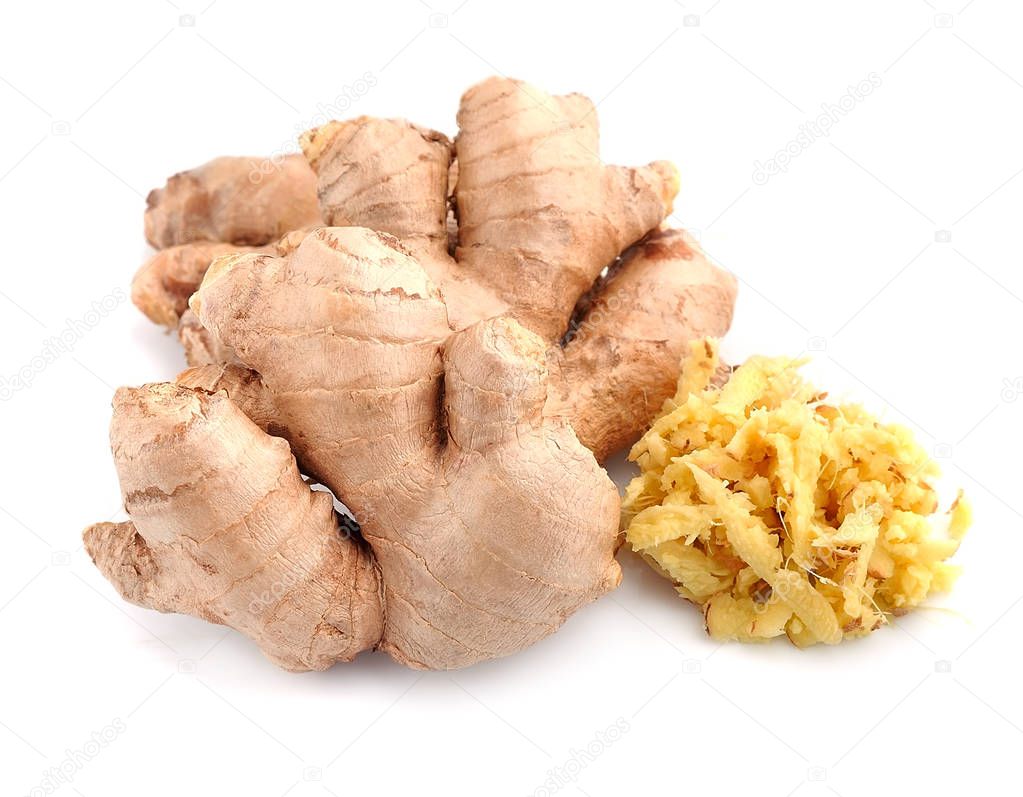 Ginger root close up.