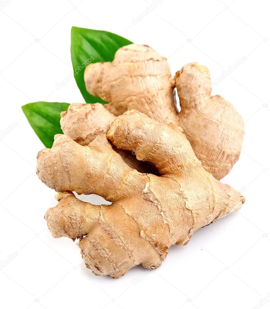 Ginger root  close up.