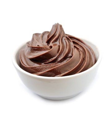 İzole krem çikolata .