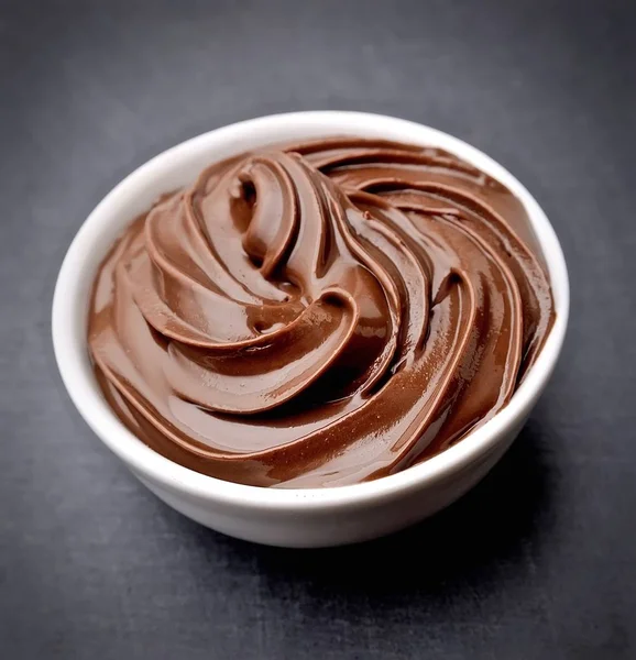 Nahaufnahme aus Schokoladencreme. — Stockfoto
