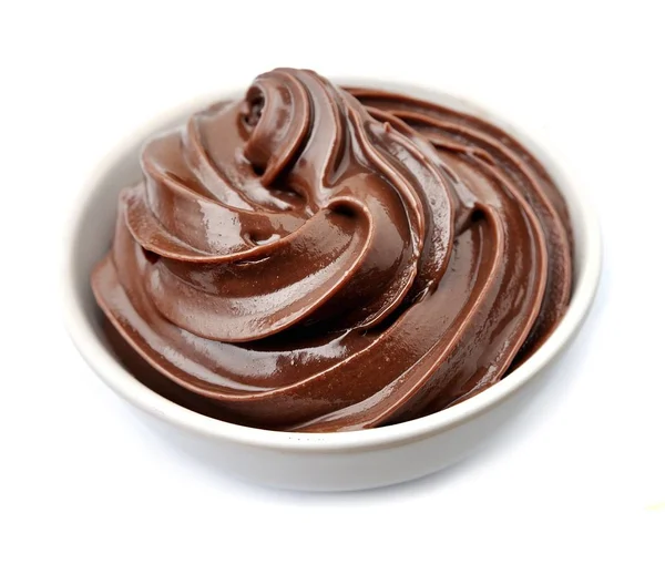 Chocolate cream. Chocolate mousse. Chocolate spread — Stock Photo, Image
