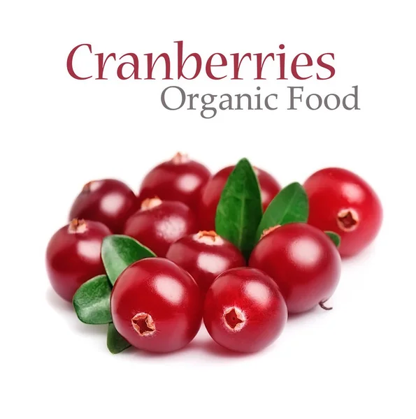 Ripe cranberry with leaves — Stock Photo, Image