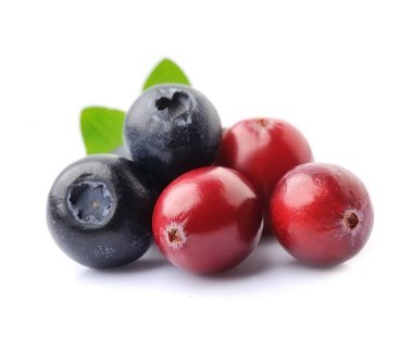 Sweet berry of cranberries and blueberries/