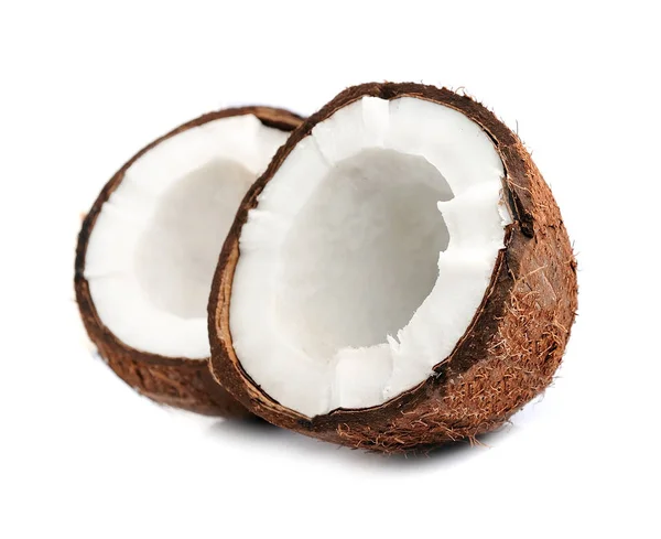 Orzechy kokosowe izolowane na białym tle. — Zdjęcie stockowe