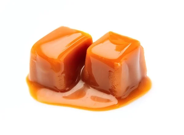 Caramel Candies Caramel Topping Isolated White Background — Stock Photo, Image