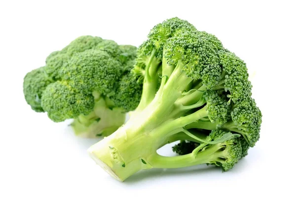 Syrová Brokolice Izolovaná Čerstvá Zelená Zelenina Izolovaná Bílém Pozadí Zelí — Stock fotografie