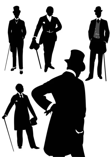 London Gentleman Chapeau Illustration Vectorielle — Image vectorielle