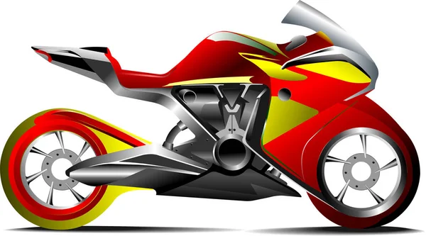 Sketch Modern Motorcycle Vector Illustration — Stock Vector