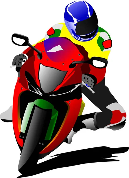 Зображення Мотоцикла Байкер Векторні Ілюстрації — стоковий вектор