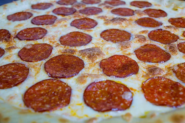 Superfície Pizza Acabada — Fotografia de Stock