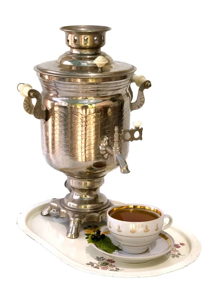Samovar s čajem — Stock fotografie