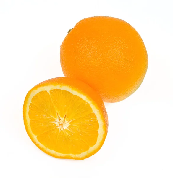 Orangen auf Weiß — Stockfoto