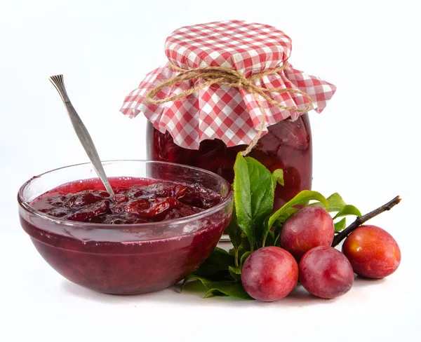 Homemade plum jam — Stock Photo, Image