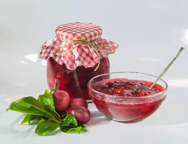 Homemade plum jam — Stock Photo, Image